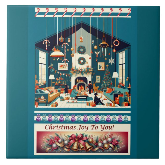CHRISTMAS JOY TO DIG! KAKELPLATTA (Framsidan)