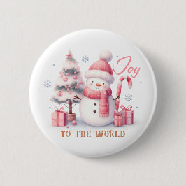 Christmas Joy to the World Button Knapp