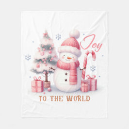 Christmas Joy to the World Fleece Blanket