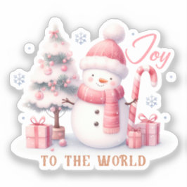 Christmas Joy to the World Vinyl Sticker Klistermärken