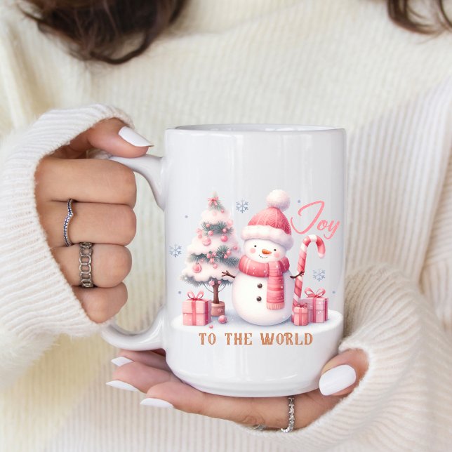 Christmas Joy to the World Woman's Sweatshirt Kaffemugg (Personalize this Joy to the world coffee mug. )