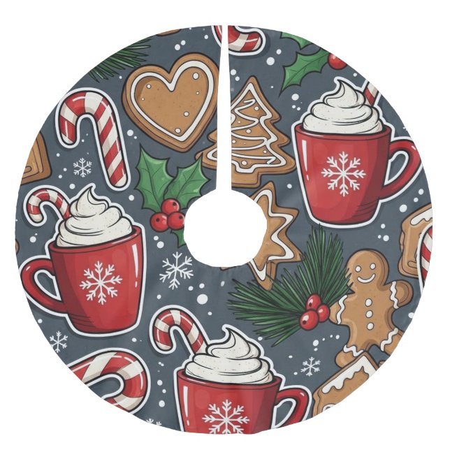 Christmas Julgransmatta Borstad Polyester (Framsidan)