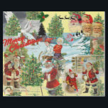 CHRISTMAS Jultomten COLLAGE Presentpapper<br><div class="desc">ANPASSNINGSBAR CHRISTMAS Jultomten COLLAGE DESIGNER ORIGINAL CHRISTMAS ART GIFT WRAP</div>