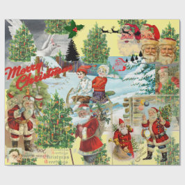 CHRISTMAS Jultomten COLLAGE Presentpapper