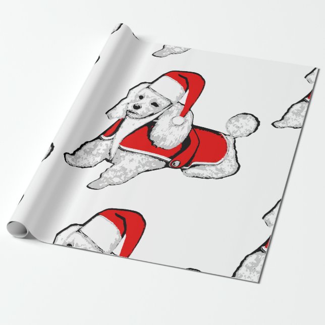 christmas jultomten pudel presentpapper (Utrullad)