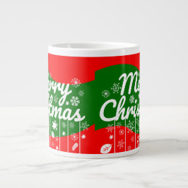 Christmas Jumbo Mug – White Ornaments  Mugg