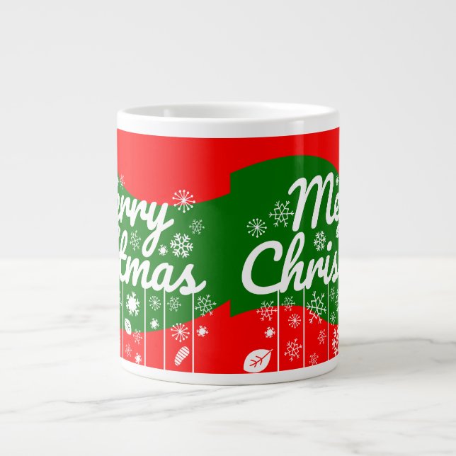 Christmas Jumbo Mug – White Ornaments  Mugg (Framsidan)
