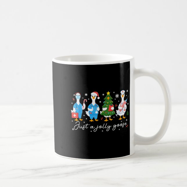 Christmas Just A Jolly Goose Nurse Cute Medical St Kaffemugg (Höger)