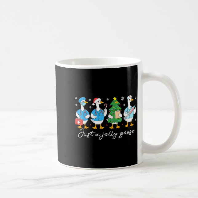 Christmas Just A Jolly Goose Nurse Cute Medical St Kaffemugg (Höger)