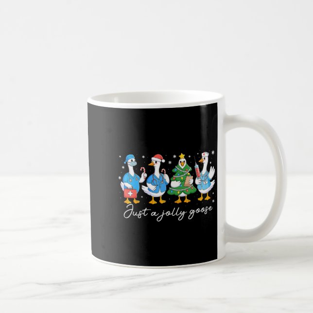 Christmas Just A Jolly Goose Nurse Cute Medical St Kaffemugg (Höger)