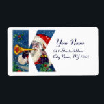 CHRISTMAS K BREV / JULTOMTEN BUGLER FRAKTSEDEL<br><div class="desc">K inledande brev, fet julklapp.Färgfull,  vismisk och konstnärlig akrylmålning inför jul. Jultomten,  snövinter-natten med blommigt,  kratt,  röda buskar,  grönt dekorativa växter,  rött rosett band,  hollbär,  marionetter och leksaker i snö av Bulgan Lumini (c) com</div>