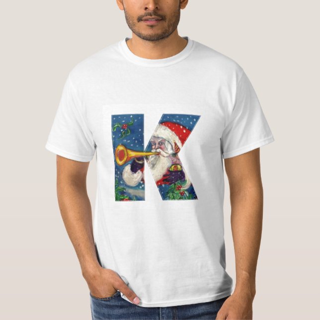 CHRISTMAS K BREV / JULTOMTEN BUGLER T SHIRT (Framsida)