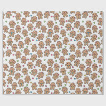 Christmas Kawaii Gingerbread Men Wrapping Paper