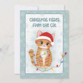 Christmas Kisses from the Cat Julkort
