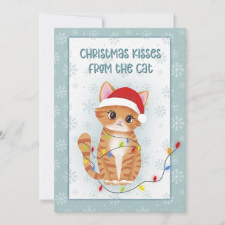 Christmas Kisses from the Cat Julkort