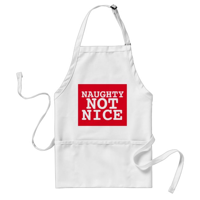 CHRISTMAS KITCHEN APRONS NAIGHTY NOT NICE FÖRKLÄDE (Framsidan)
