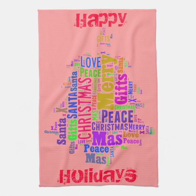 CHRISTMAS KITCHEN TOWELS - GIFTS - JULAFTON TRÄD R KÖKSHANDDUK (Vertikal)