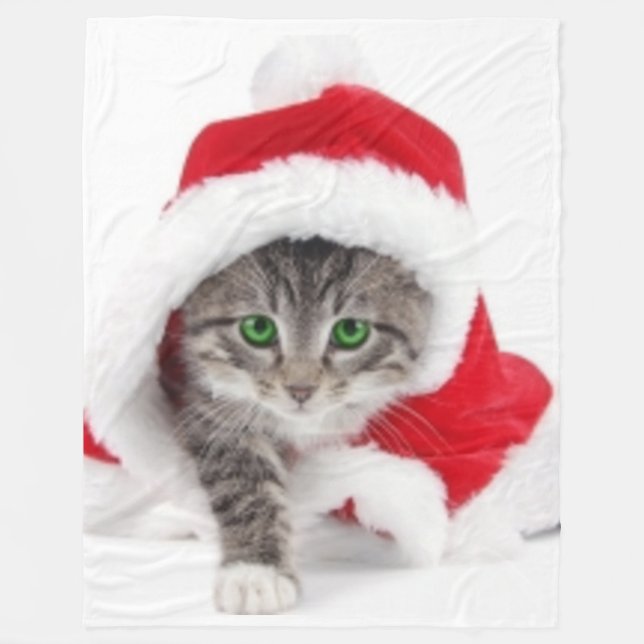 CHRISTMAS KITTEN FLEECEFILT (Framsidan)