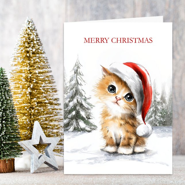 Christmas Kitten Helgkort (Skapare uppladdad)