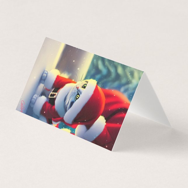 Christmas kitten  kort (Framsida)