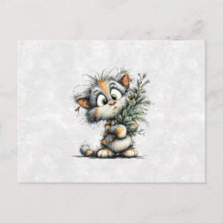 Christmas Kitten Vykort