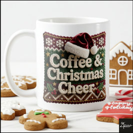 Christmas Knit Sweater Coffee & Christma Santa Hat Kaffemugg