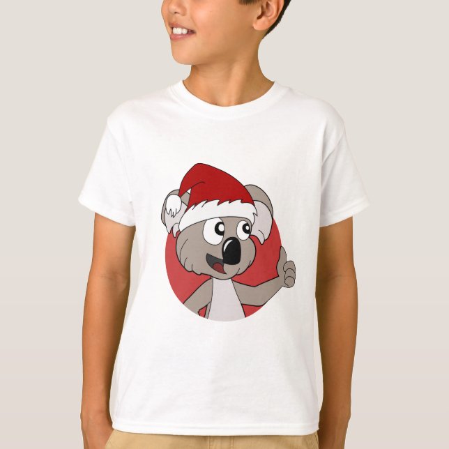 Christmas koala cartoon  t shirt (Framsida)
