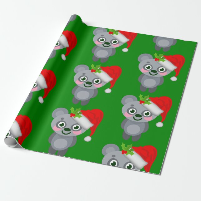 christmas koala jultomten presentpapper (Utrullad)