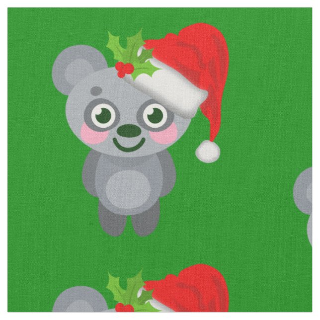 christmas koala jultomten tyg (Närbild)