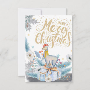 CHRISTMAS-KORT / CHRISTMAS LLAMA TACK KORT