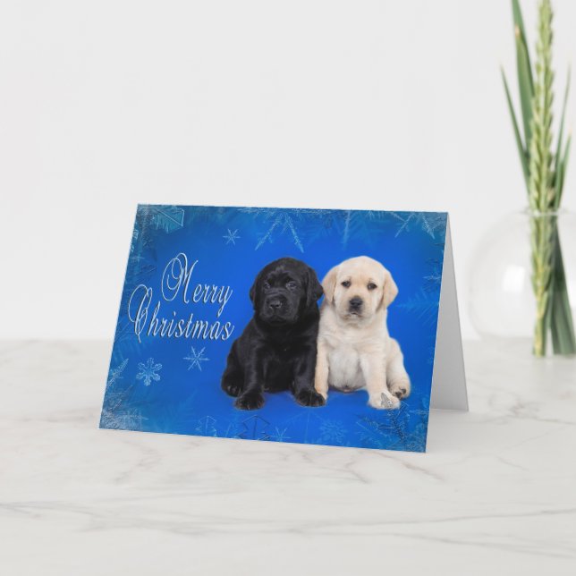 Christmas-kort för Labrador-hämtning Helgkort (Framsida)
