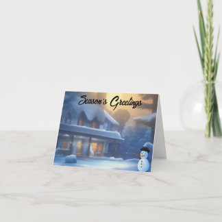 Christmas-kort för snögubbe kort