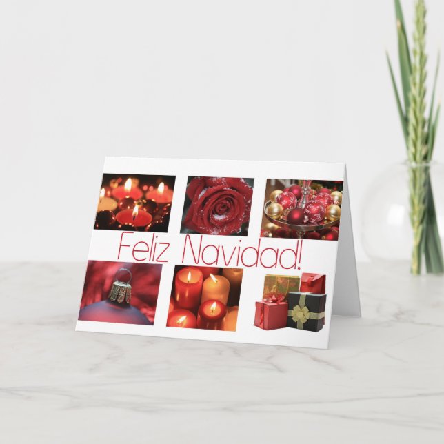 Christmas-kort för spansk vinterkollage helgkort (Framsida)
