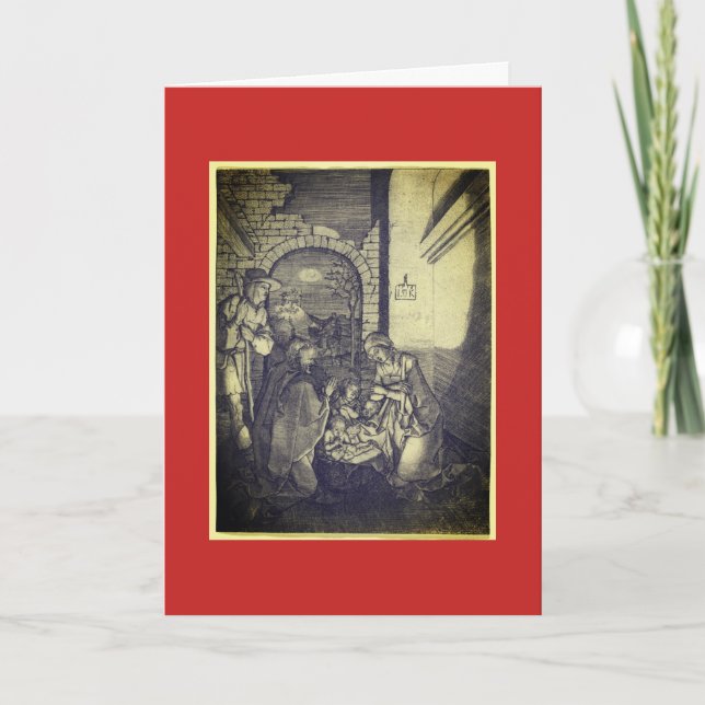 CHRISTMAS-KORT "FROHE WEIHNACHTEN" ANTECKNINGSKORT (Framsida)