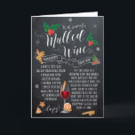 Christmas-kort, mullat vin-recept-chalkboard helgkort<br><div class="desc">Ett snabbt (men praktiskt!) julkort,  med ett utslaget recept från vin,  som ställs mot en bakgrund med en effekt på kretskort. Klicka på knappen Anpassa om du vill lägga till ett eget meddelande eller en egen formulering i kortet.</div>