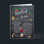 Christmas-kort, mullat vin-recept-chalkboard helgkort<br><div class="desc">Ett snabbt (men praktiskt!) julkort,  med ett utslaget recept från vin,  som ställs mot en bakgrund med en effekt på kretskort. Klicka på knappen Anpassa om du vill lägga till ett eget meddelande eller en egen formulering i kortet.</div>