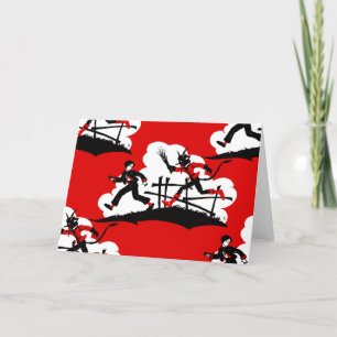 christmas krampus helgkort