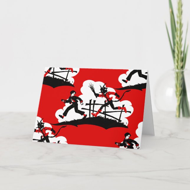 christmas krampus helgkort (Framsida)