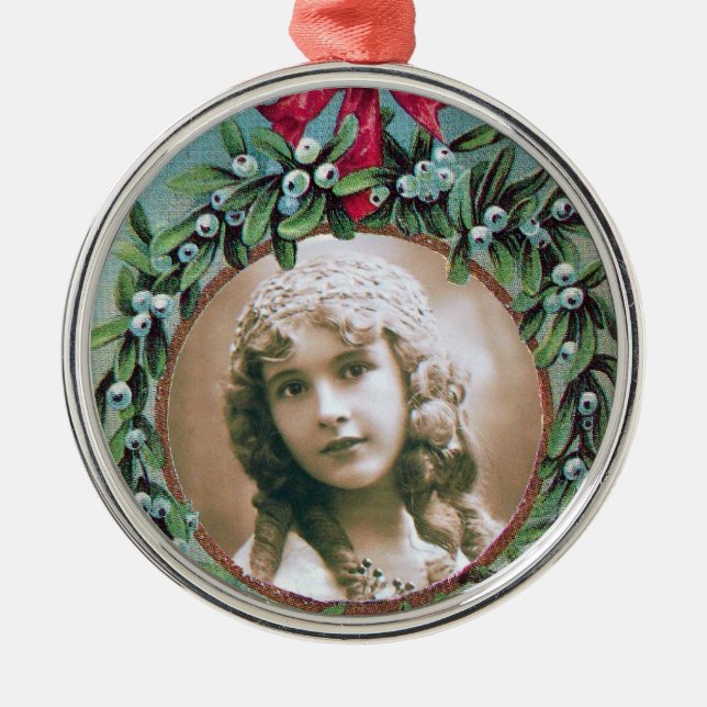 CHRISTMAS KRONA MED MISTLETOES FOTOMALL JULGRANSPRYDNAD METALL (Framsidan)