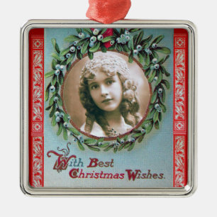 CHRISTMAS KRONA MED MISTLETOES FOTOMALL JULGRANSPRYDNAD METALL
