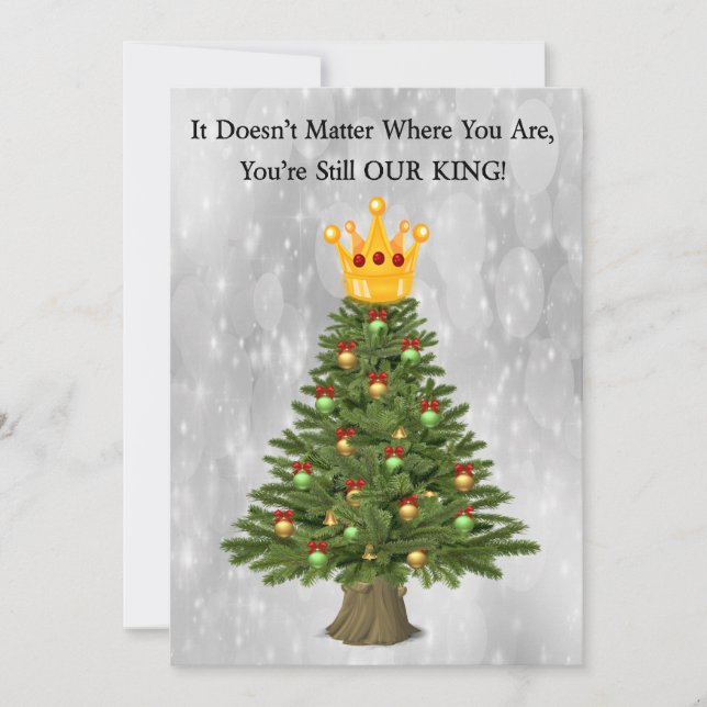 CHRISTMAS KUNG TRÄD - JAILMATECARDS.CO.UK JULKORT (Framsida)