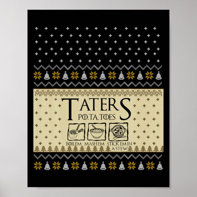 Christmas L O T R Taters Tatoes Boilem Mashem Ug  Poster (Framsidan)