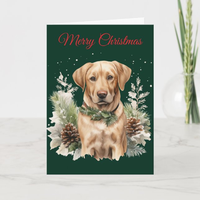 Christmas Labrador Helgkort (Framsida)