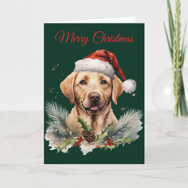 Christmas Labrador Helgkort (Framsida)