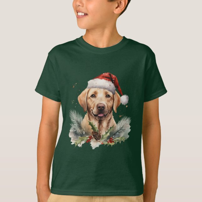 Christmas Labrador T Shirt (Framsida)