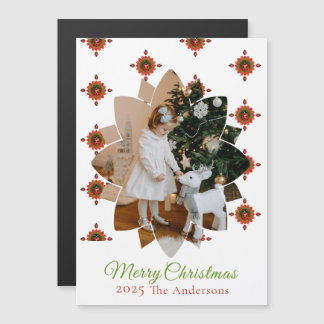 Christmas Ladybug Red Photo Holiday Magnetic