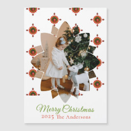 Christmas Ladybug Red Photo Holiday Magnetic