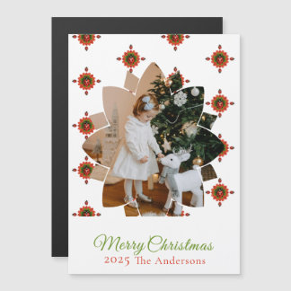 Christmas Ladybug Red Photo Holiday Magnetic