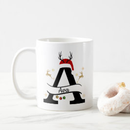 Christmas Letter A Initial – Festive Holiday Desig Kaffemugg