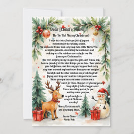 Christmas Letter From Santa Julkort